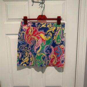 Ralph Lauren Multicolor Paisley Mini Skirt Skort.